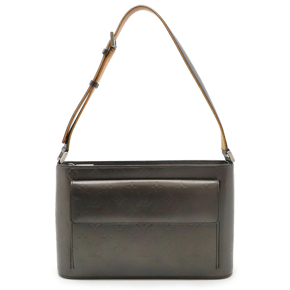 LOUIS VUITTON Monogram Matte Alston Shoulder Bag Hobo Noir Black